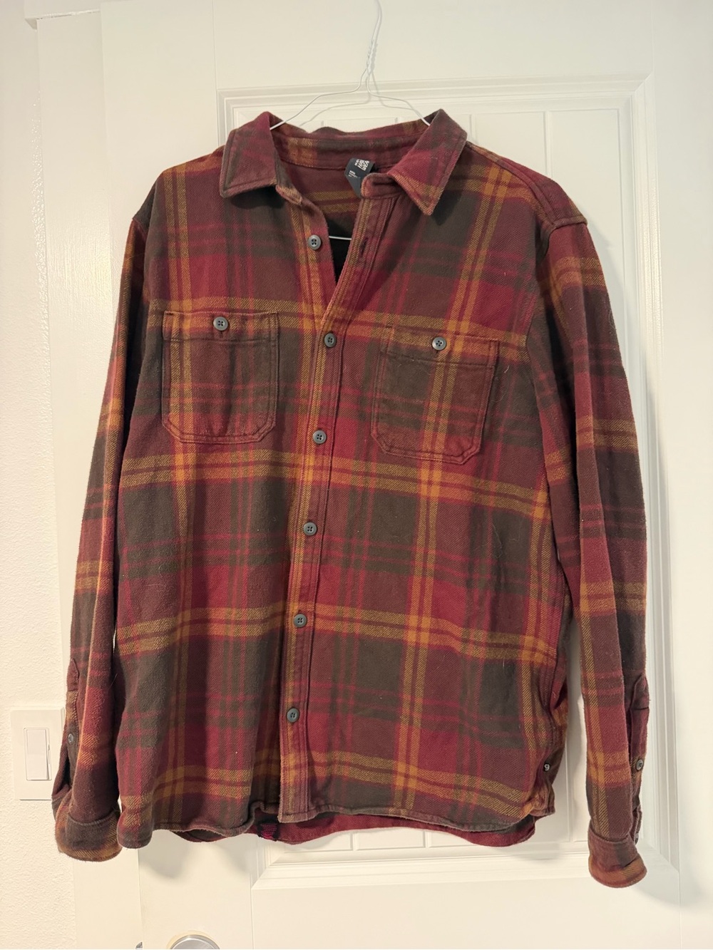 Mountain Hardwear Men's Plaid Shirt Jacket - Red & Brown